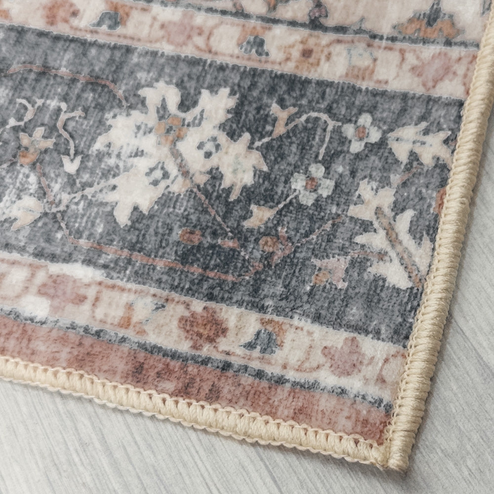 Santiago Terracotta Washable Hall Runner