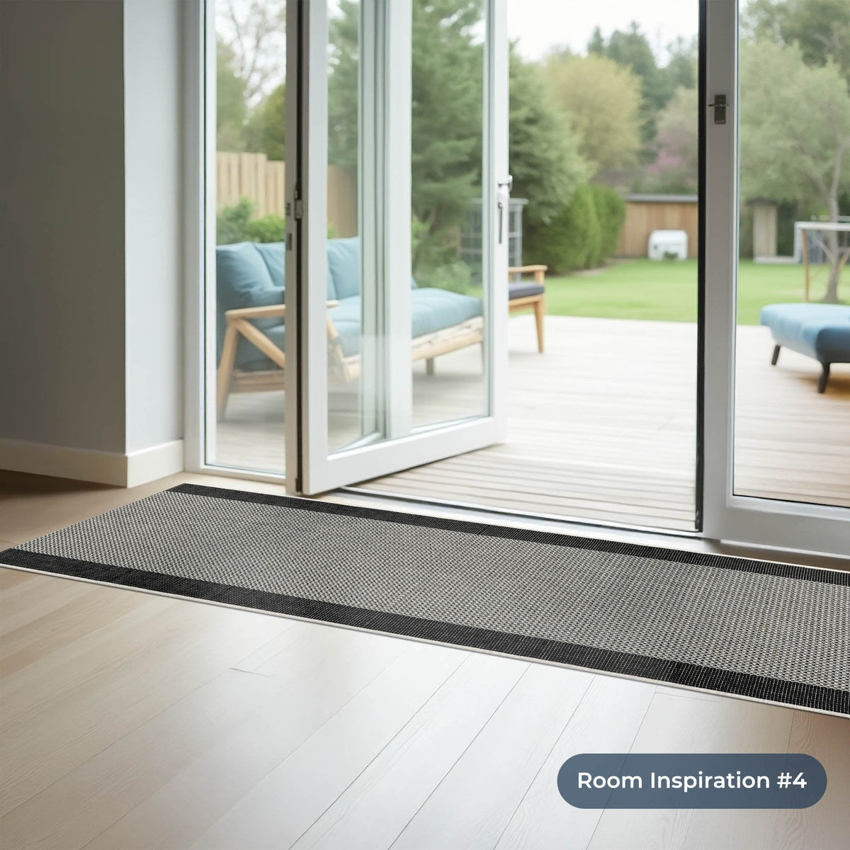 Vichy Black A Kitchen Runner