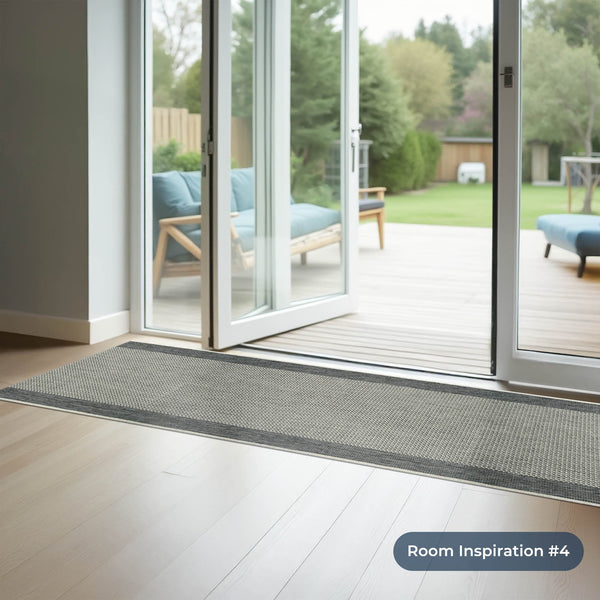 Vichy Grey A Kitchen Runner