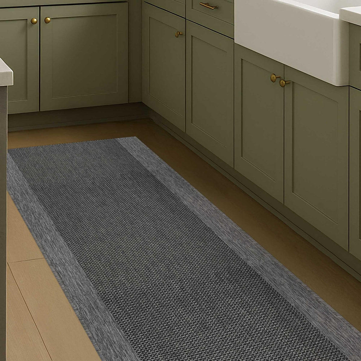 Vichy Midnight A Kitchen Runner