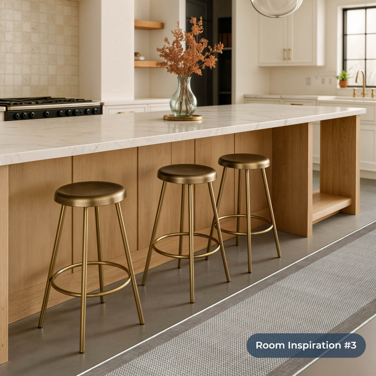 Vichy Beige A Kitchen Runner