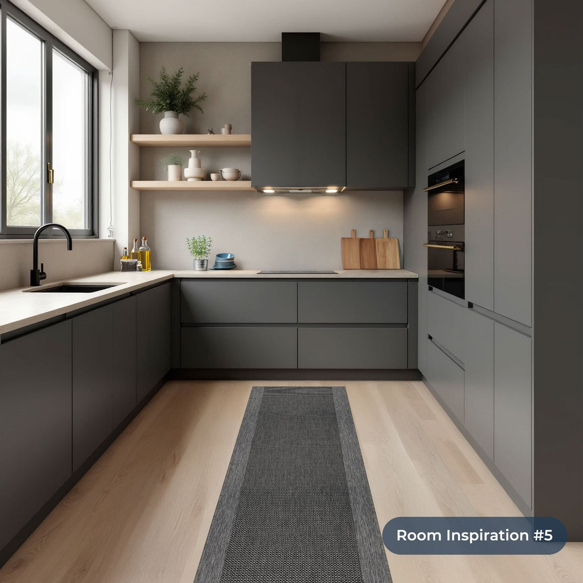 Vichy Midnight A Kitchen Runner