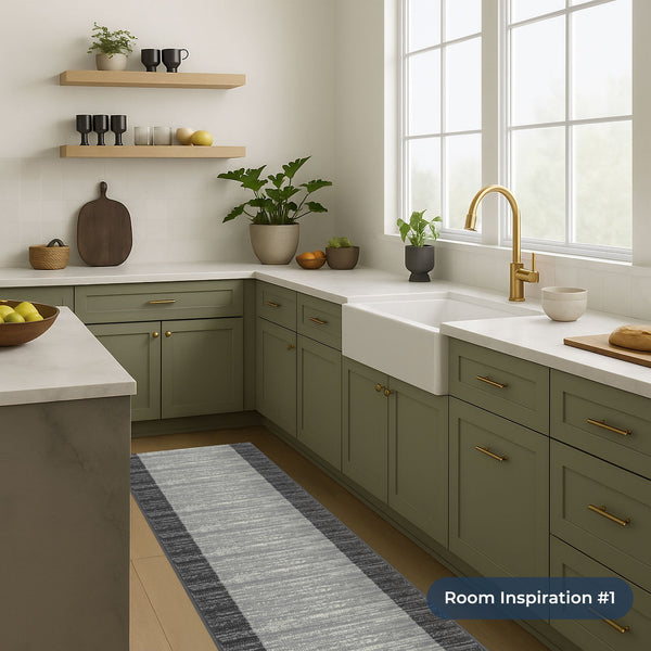 Morning Mist Light Grey Kitchen Runner