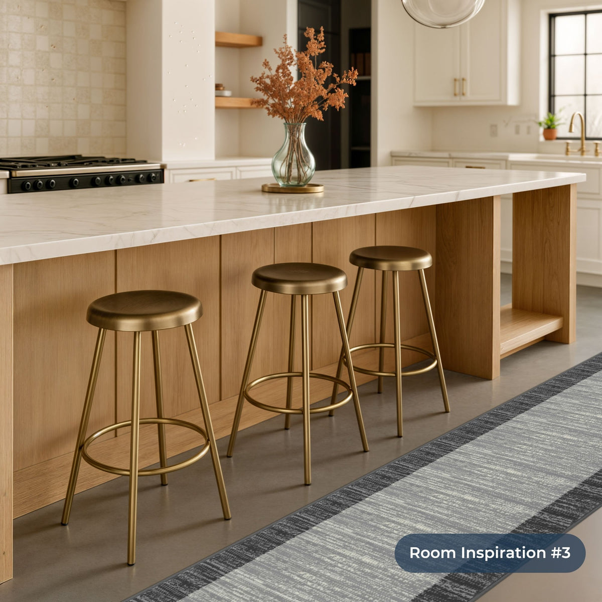Morning Mist Light Grey Kitchen Runner