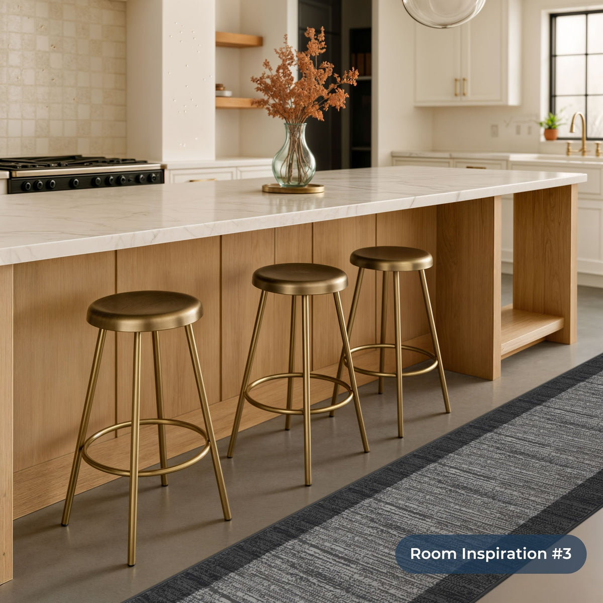 Morning Mist Dark Grey Kitchen Runner