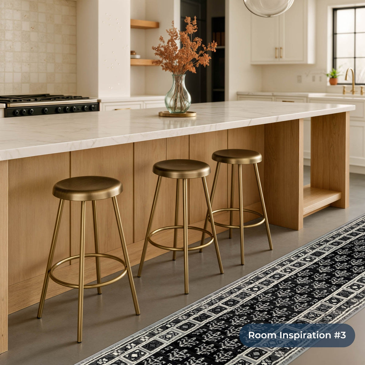 Mayan Grey Kitchen Runner
