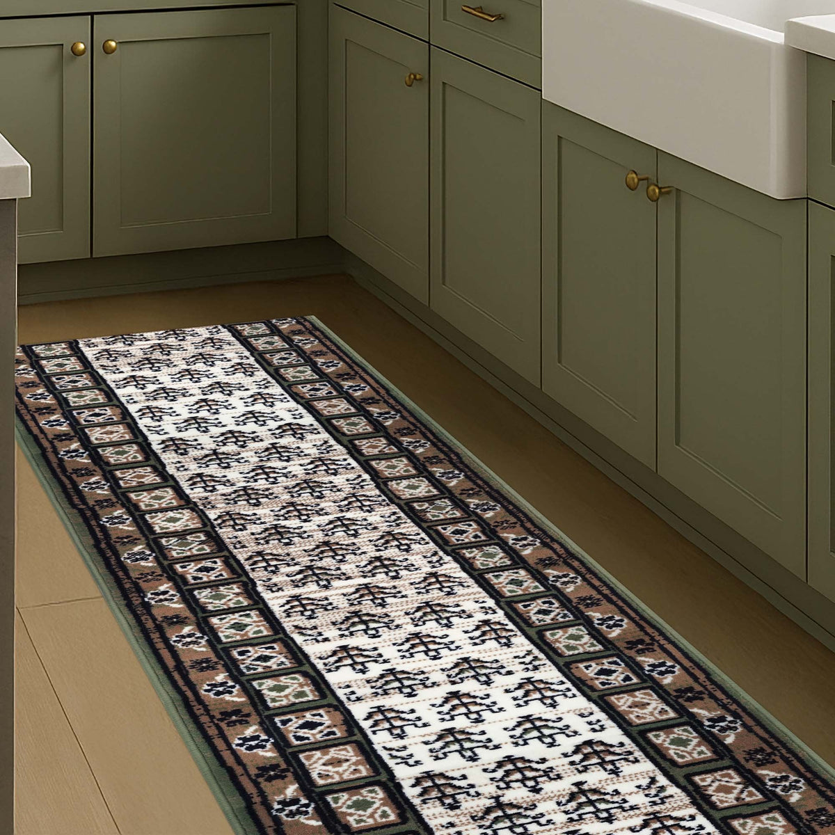 Mayan Green Kitchen Runner