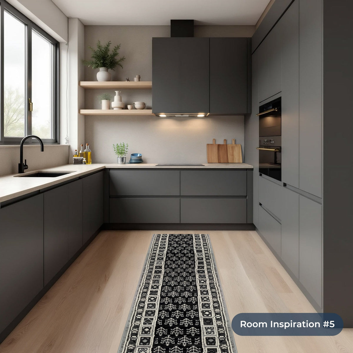 Mayan Grey Kitchen Runner