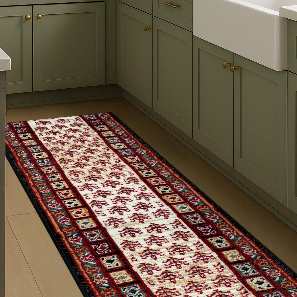 Mayan Black Kitchen Runner