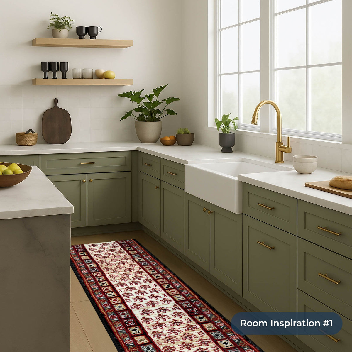 Mayan Black Kitchen Runner