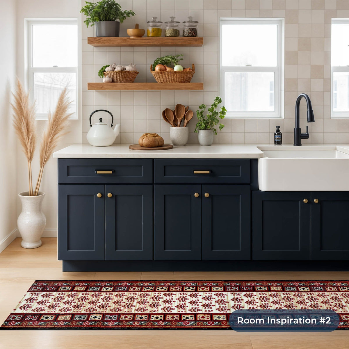 Mayan Black Kitchen Runner