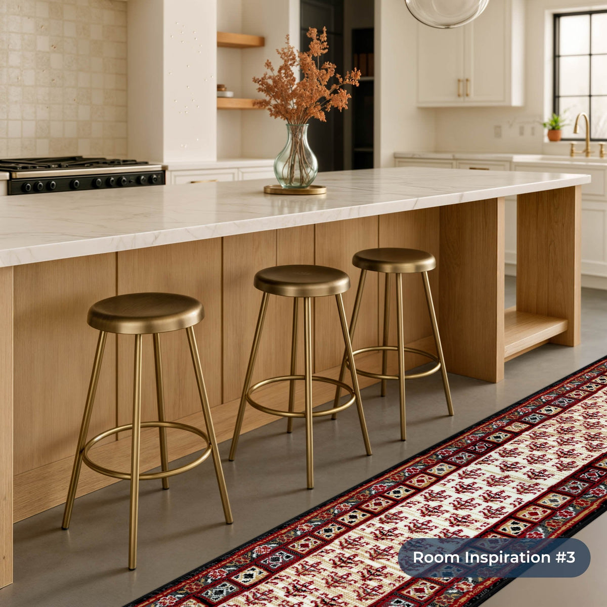 Mayan Black Kitchen Runner