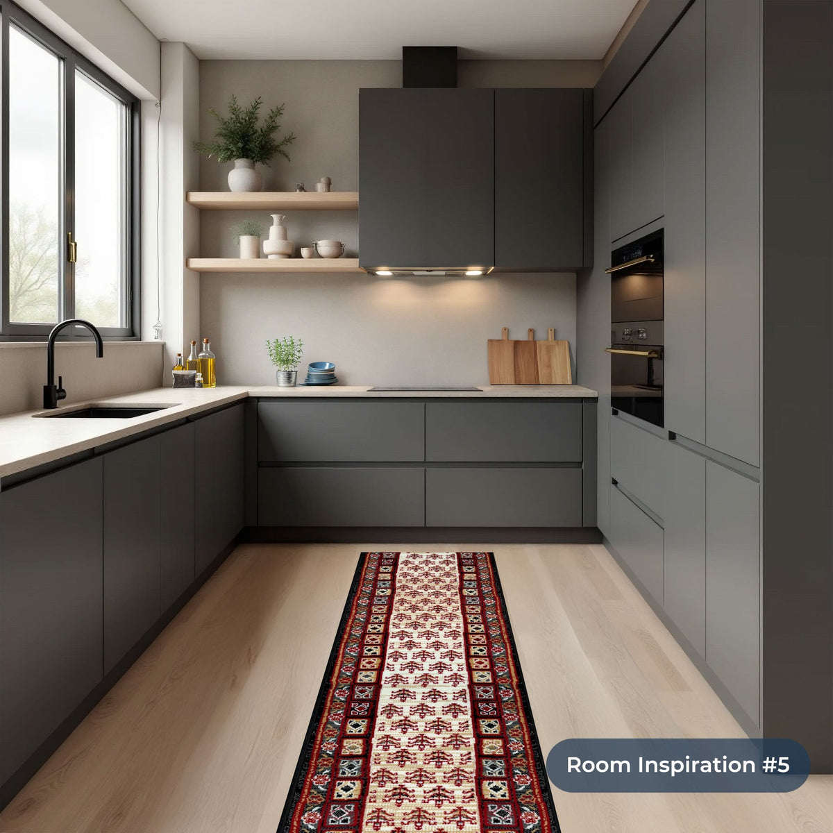 Mayan Black Kitchen Runner