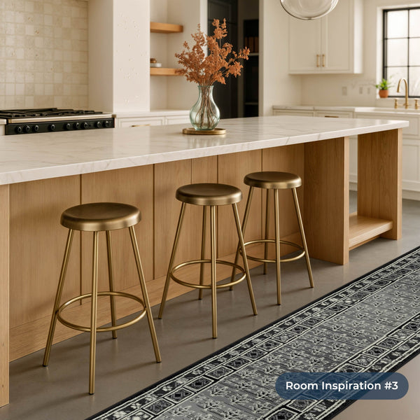 Mayan Dark Gray Kitchen Runner