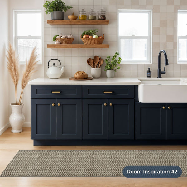 Empire Light Brown Kitchen Runner