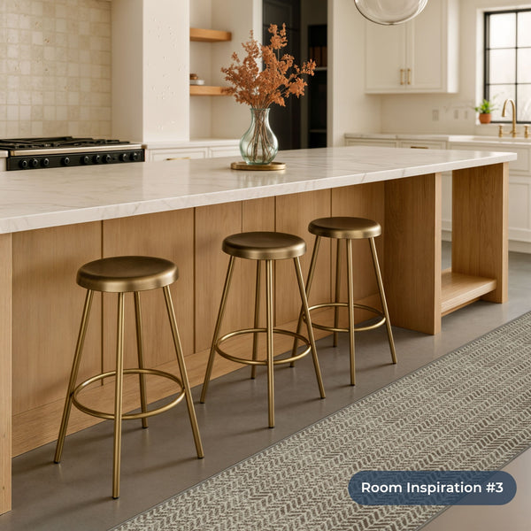 Empire Light Brown Kitchen Runner