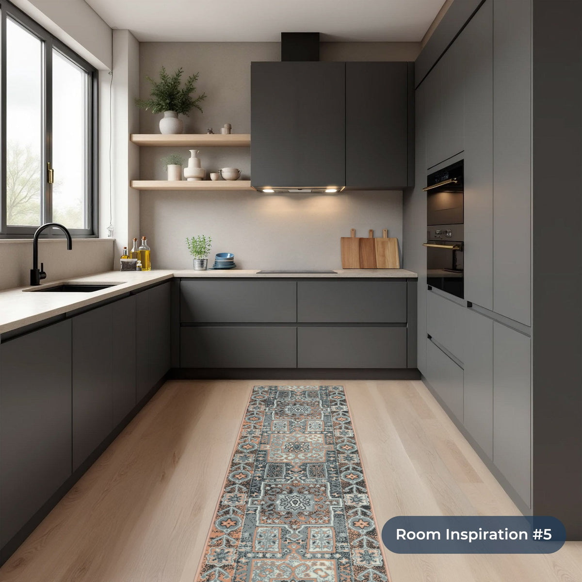 Abstract Pink Kitchen Runner