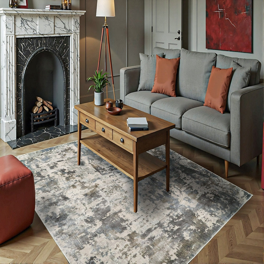 Castilla 3528-190 Cream/Gray Rug