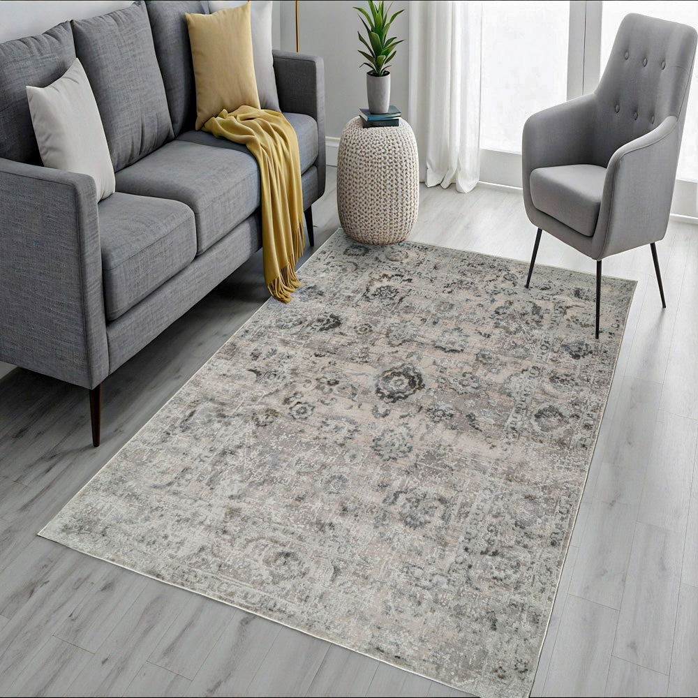 Castilla 3530-190 Ivory/Gray Rug