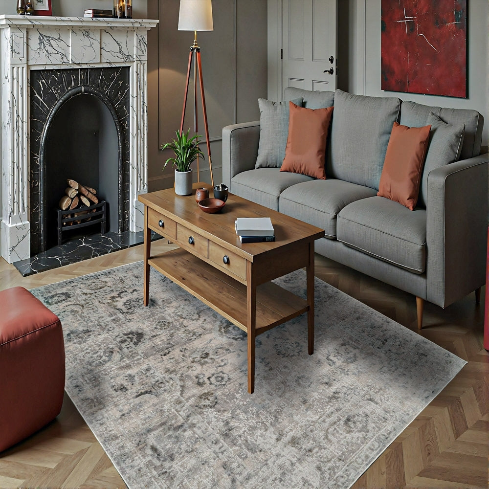 Castilla 3530-190 Ivory/Gray Rug