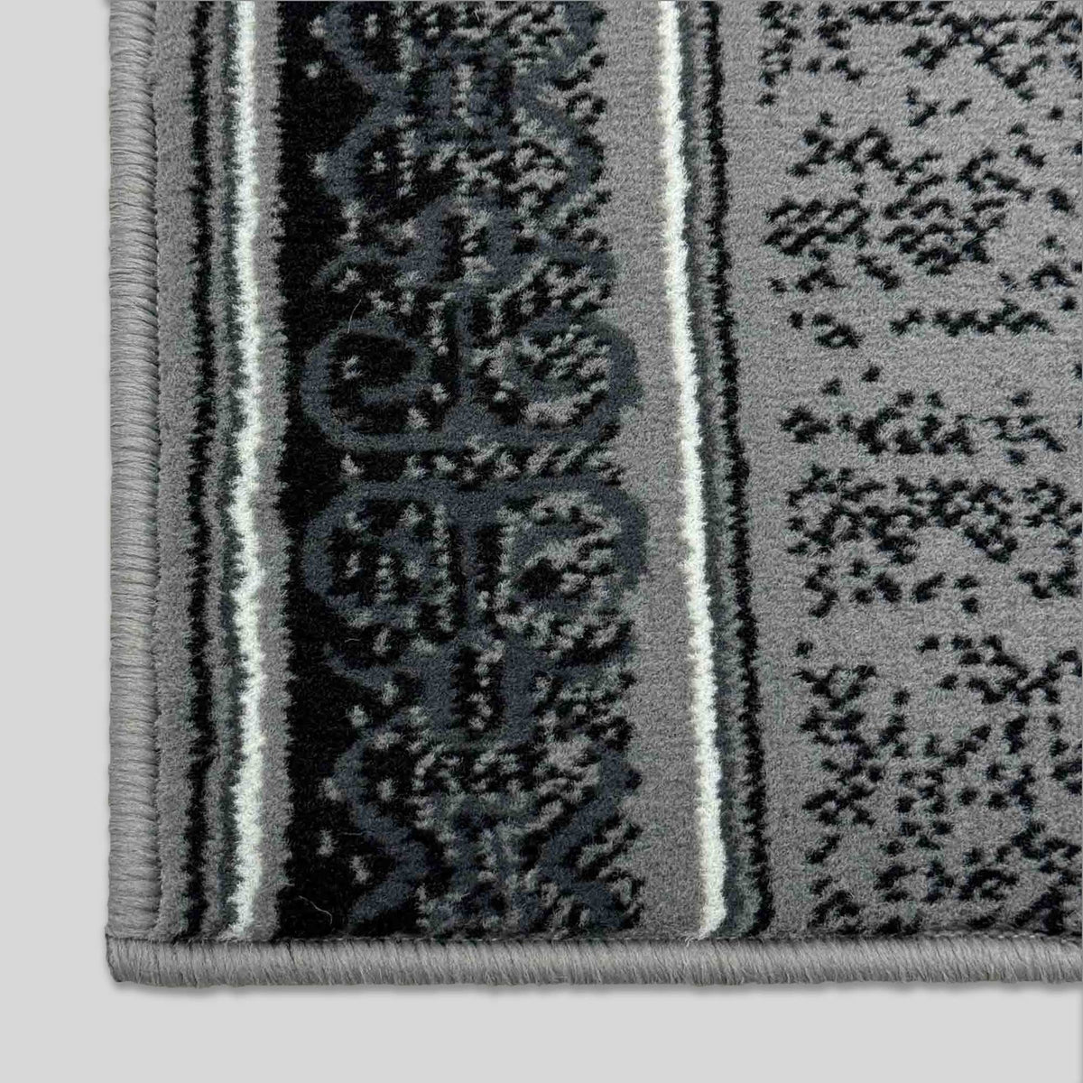 Tribal Dark Grey Hall Runner