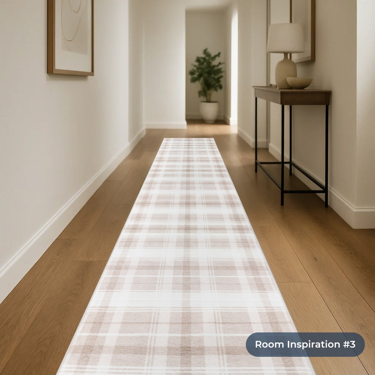 Sabrina Beige/Ivory Washable Rug Runner