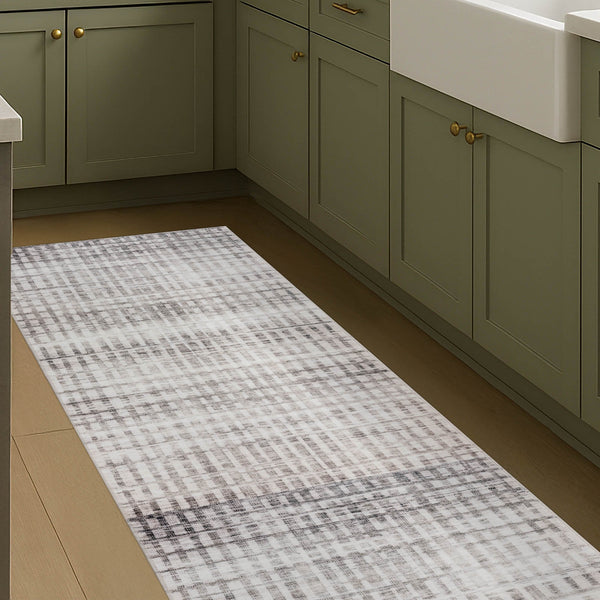 Santona Beige Washable Kitchen Runner