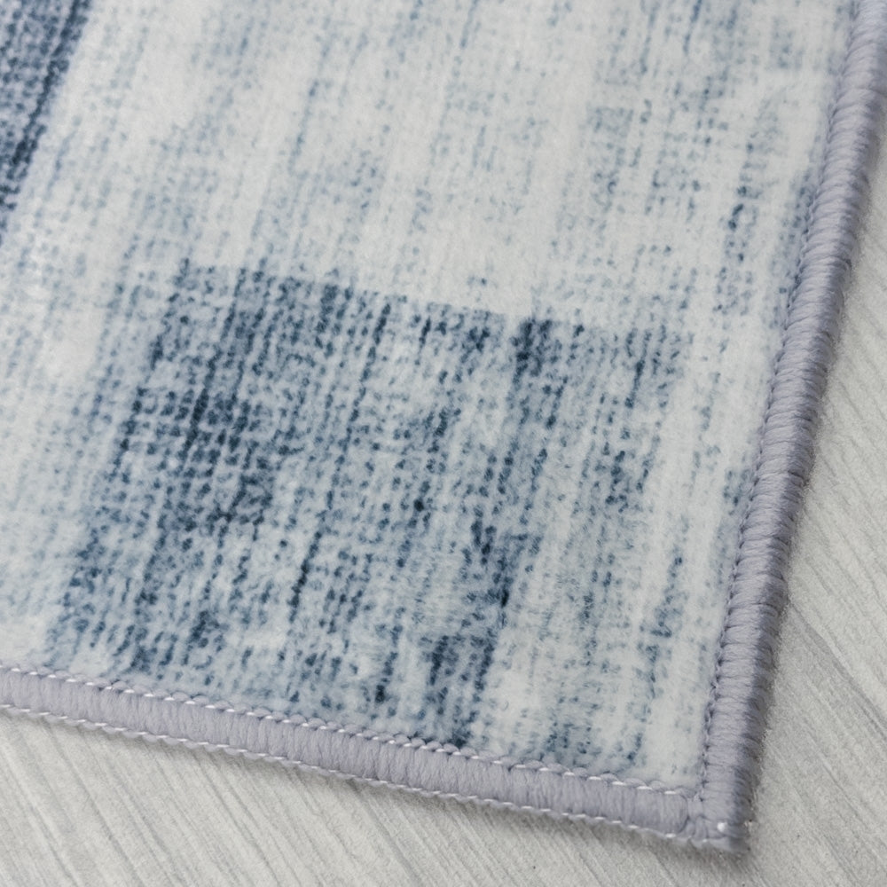 Sidney Light Blue Washable Kitchen Runner