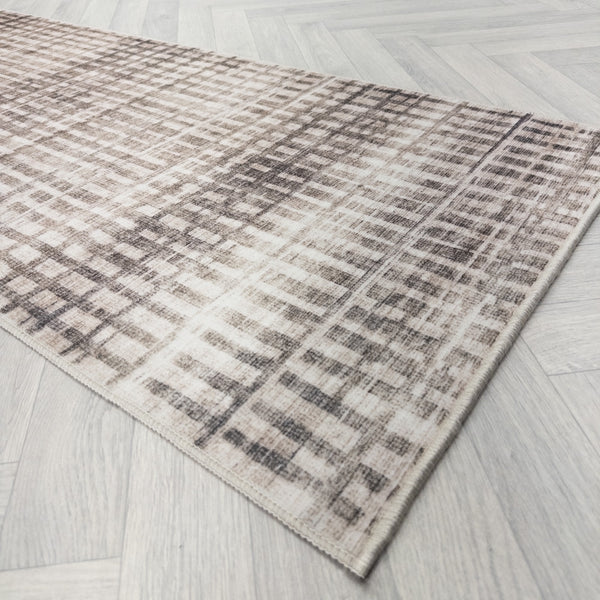 Santona Beige Washable Kitchen Runner
