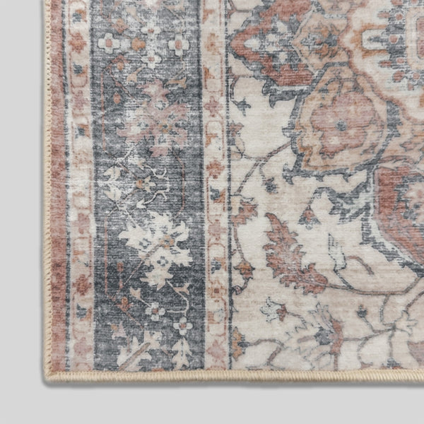 Santiago Terracotta Washable Hall Runner