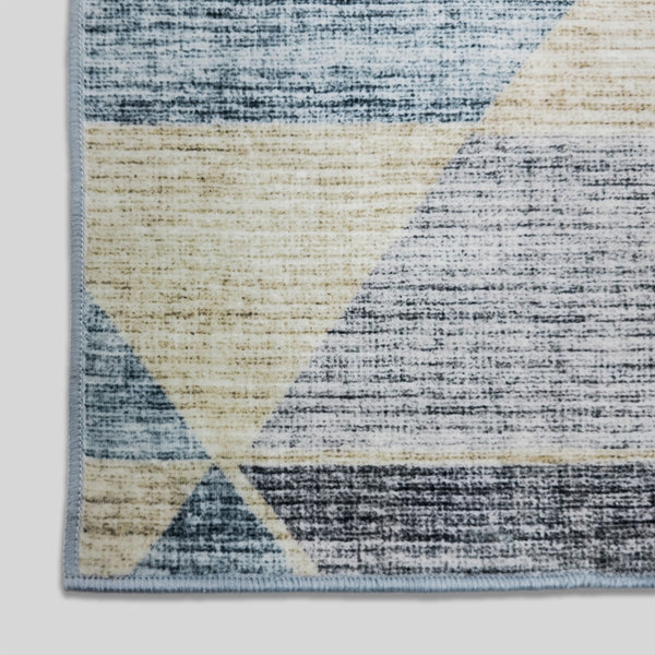 Shamir Multi/Blue Washable Hall Runner