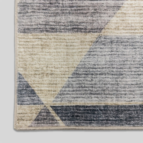 Shamir Grey/Ivory Washable Hall Runner