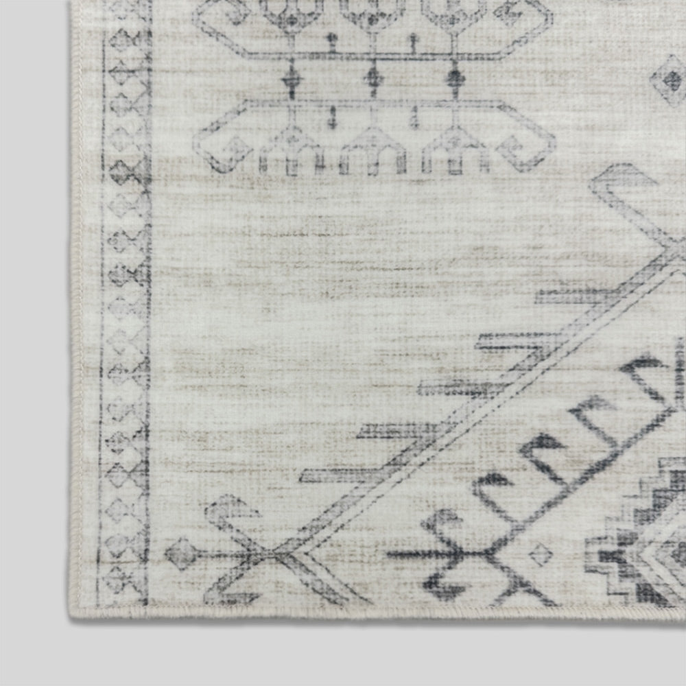 Maxian Grey Washable Hall Runner