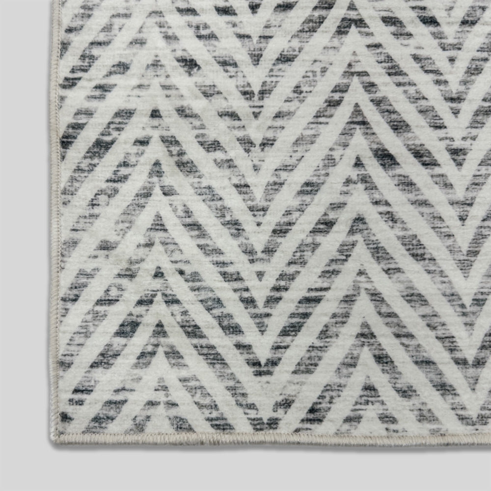 Mavy Ivory Washable Rug Runner
