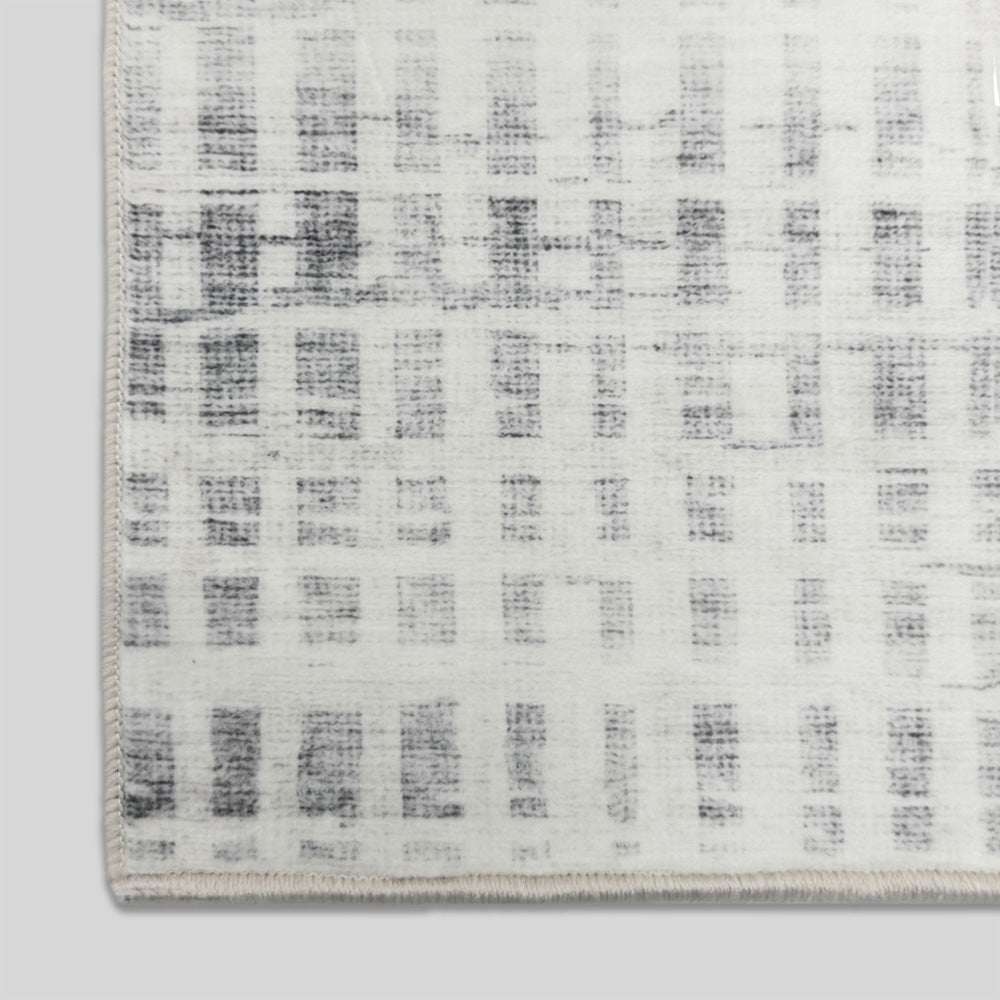 Santona Ivory/Gray Washable Rug Runner