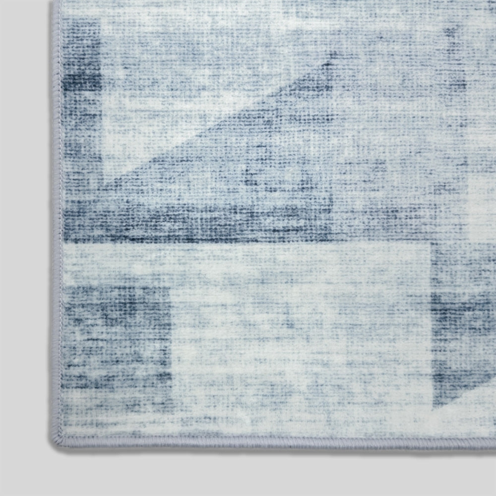 Sidney Light Blue Washable Kitchen Runner