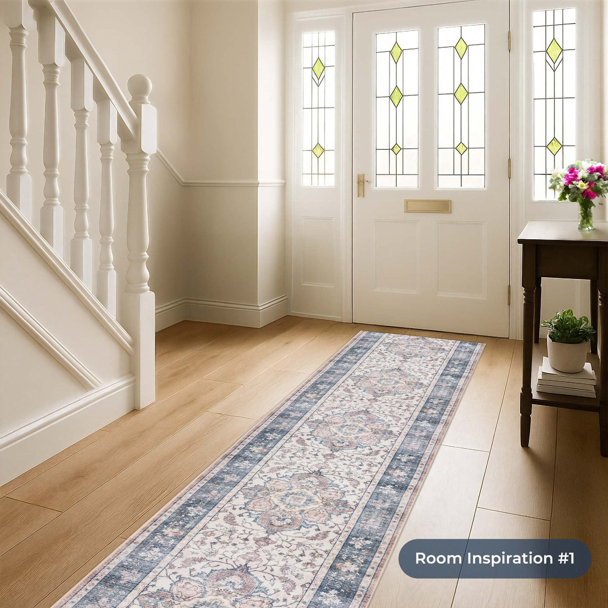 Santiago Terracotta Washable Hall Runner