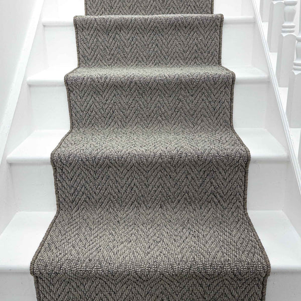 Country Herringbone Elephant Tapis d’escalier