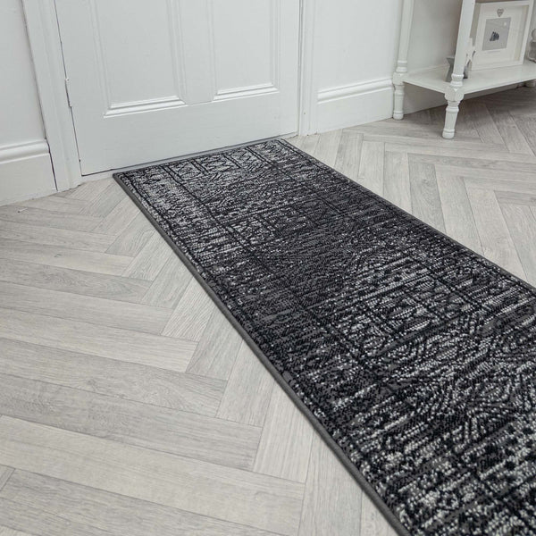 Afrikans Grey  Hall Runner