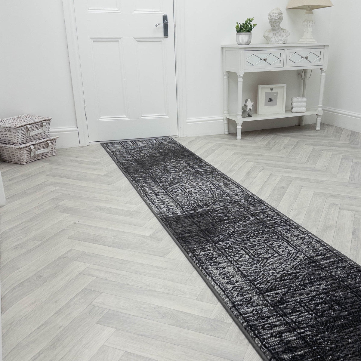 Afrikans Grey  Hall Runner