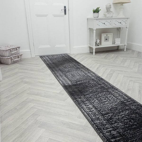 Afrikans Grey  Hall Runner