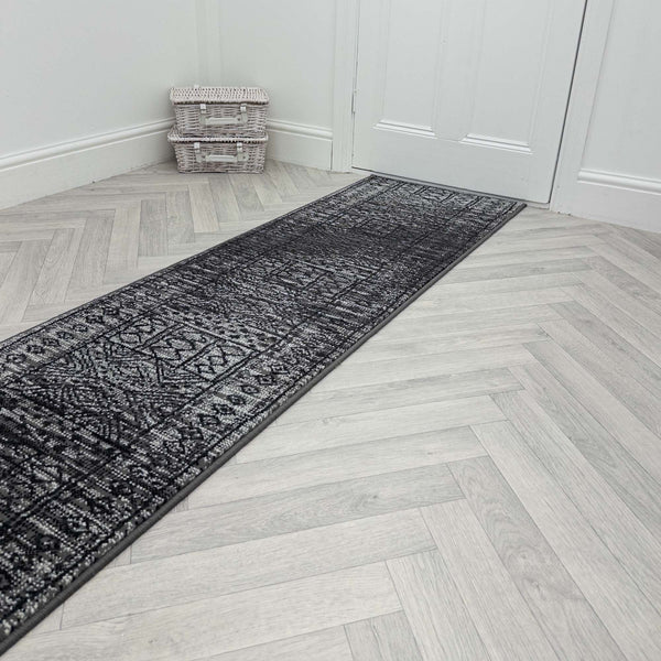 Afrikans Grey  Hall Runner