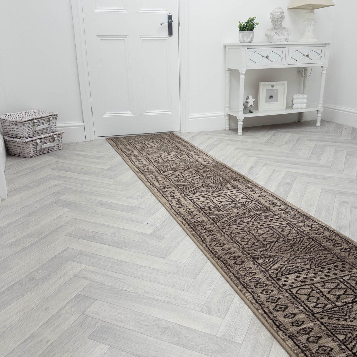 Afrikans Taupe  Rug Runner