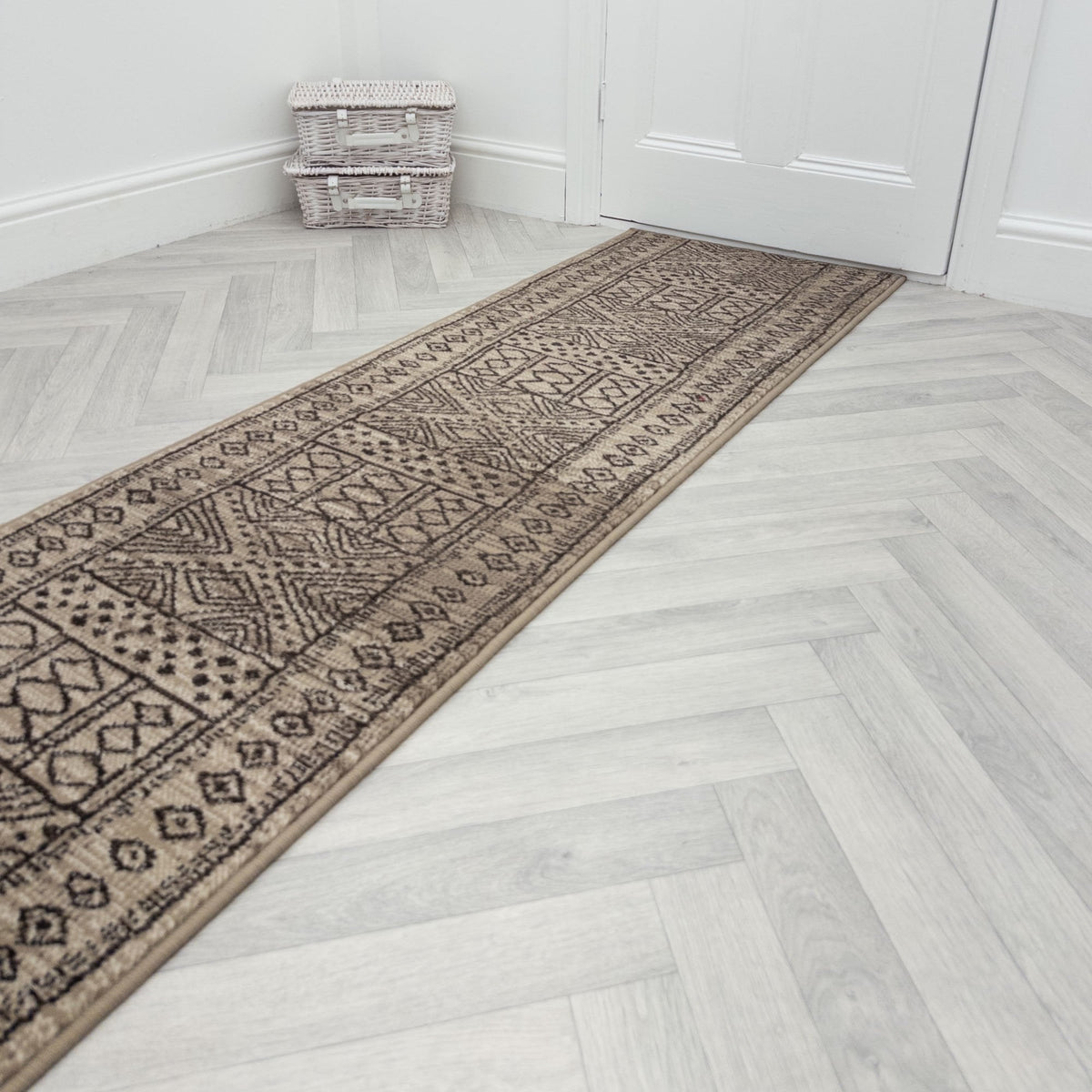 Afrikans Taupe  Rug Runner