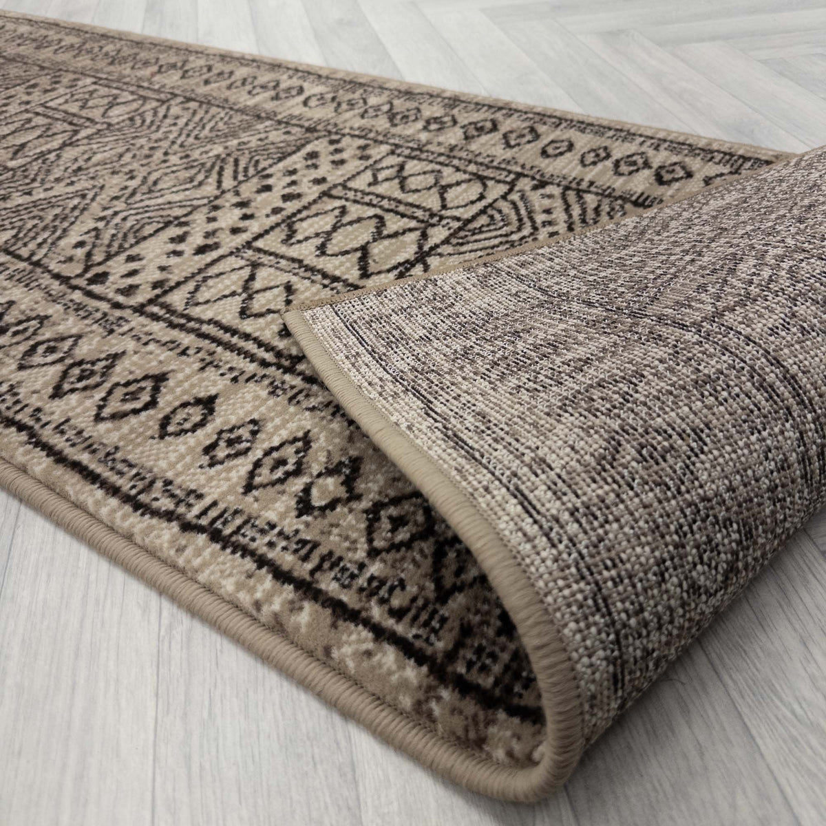 Afrikans Taupe  Rug Runner