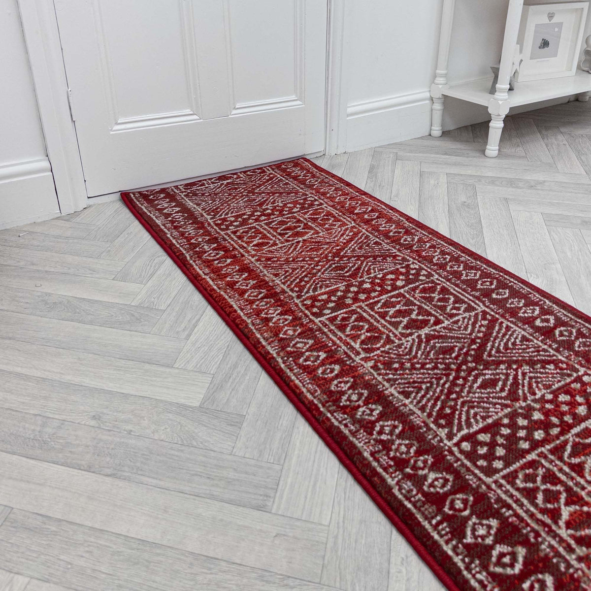 Afrikans Red  Hall Runner