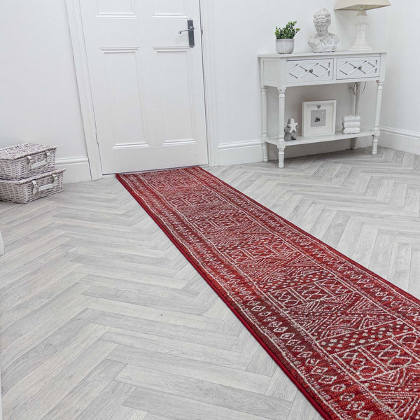 Afrikans Red  Hall Runner