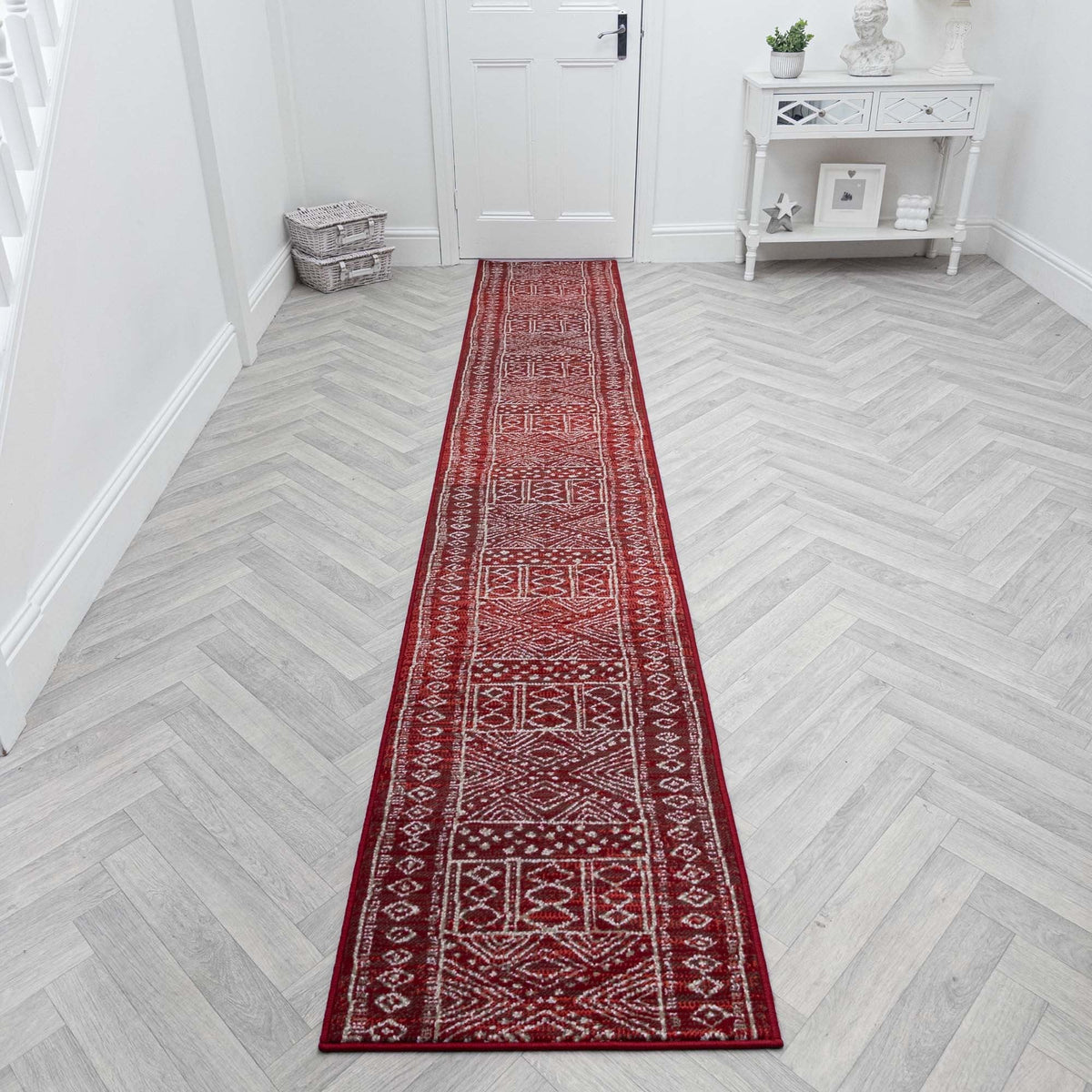 Afrikans Red  Hall Runner