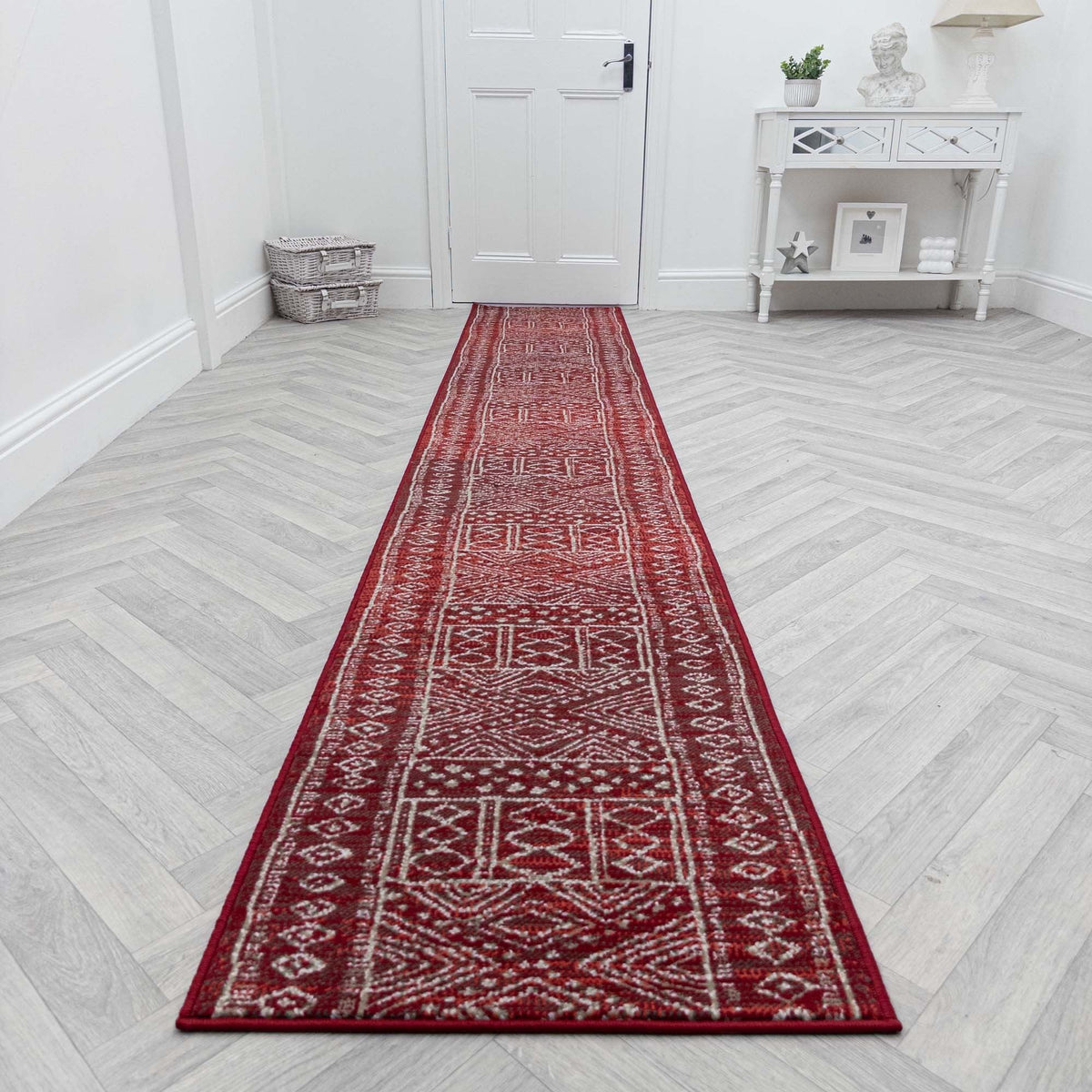 Afrikans Red  Hall Runner