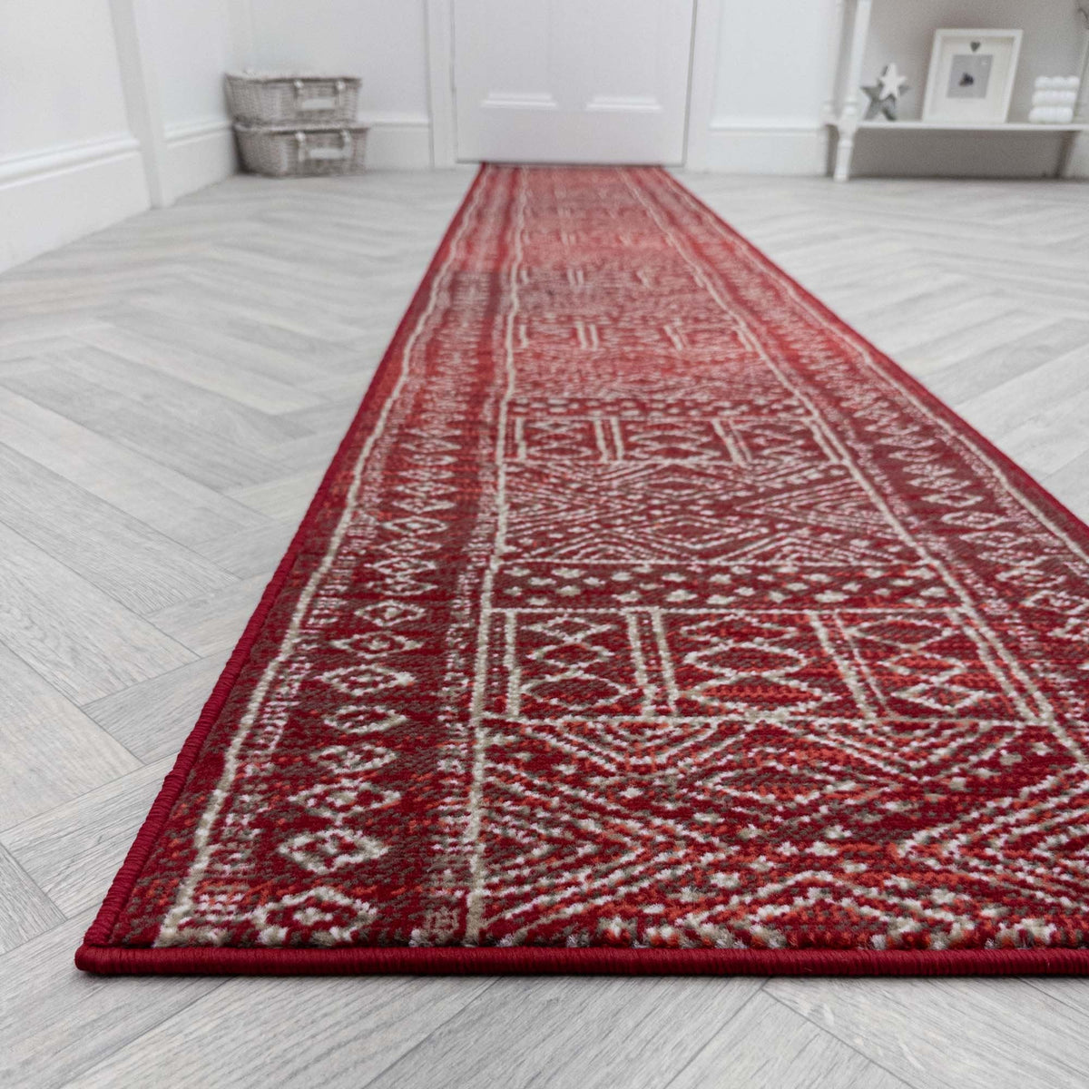 Afrikans Red  Hall Runner